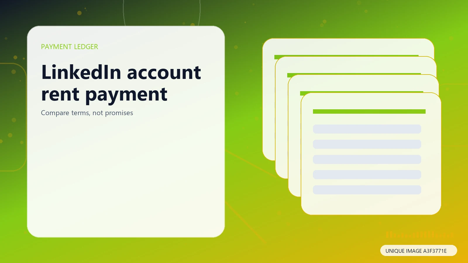 LinkedIn account rent payment factors and hidden conditions comparison